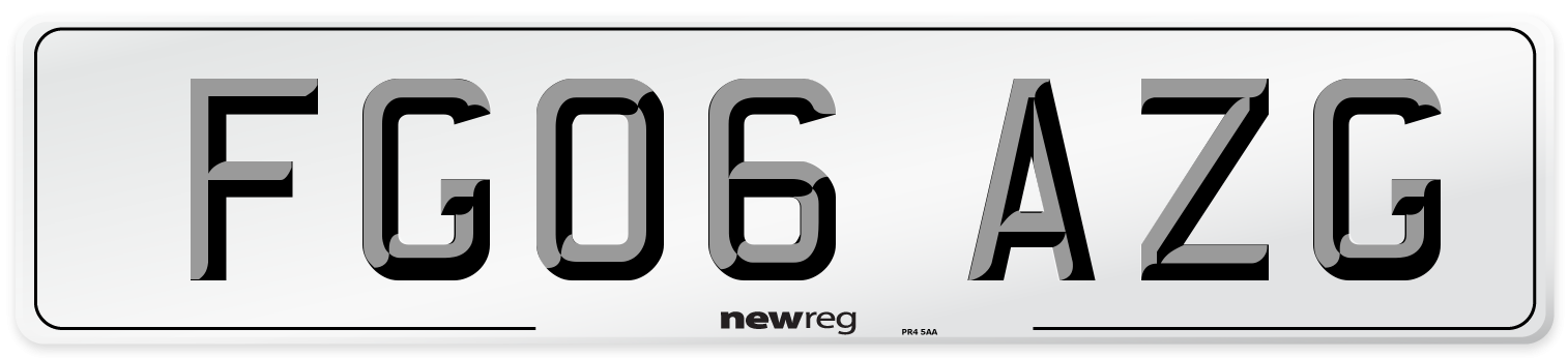 FG06 AZG Number Plate from New Reg